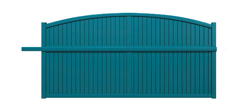 Portail aluminium forme arquée