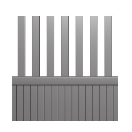 Portail aluminium soubassement